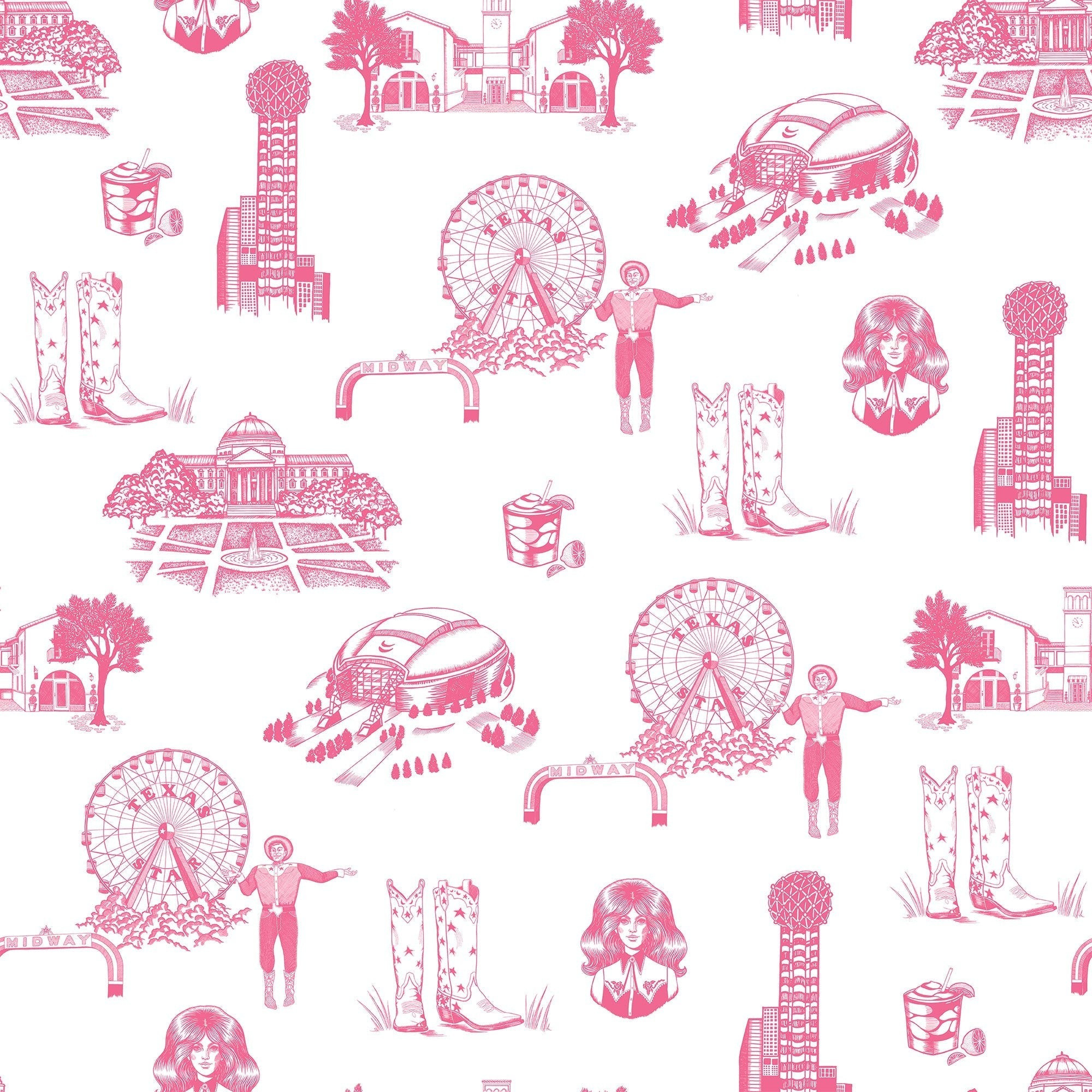 Dallas Toile Wallpaper | Katie Kime Inc
