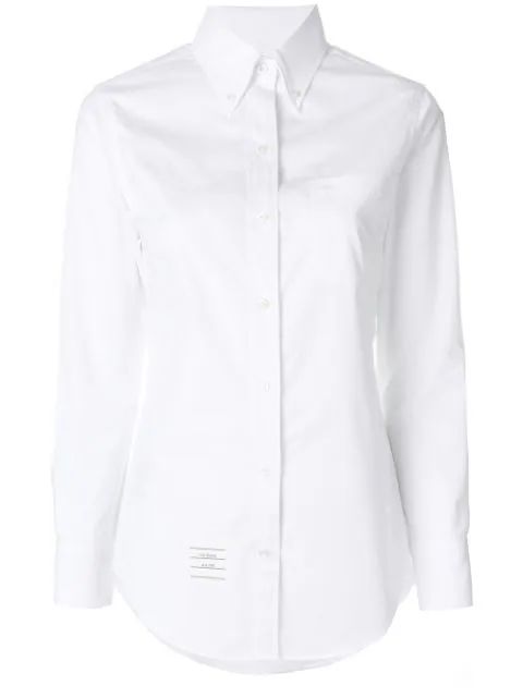 Thom Browne button-down slim-fit Shirt - Farfetch | Farfetch (US)