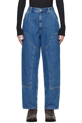 Blue Brandon Double Knee Jeans | SSENSE