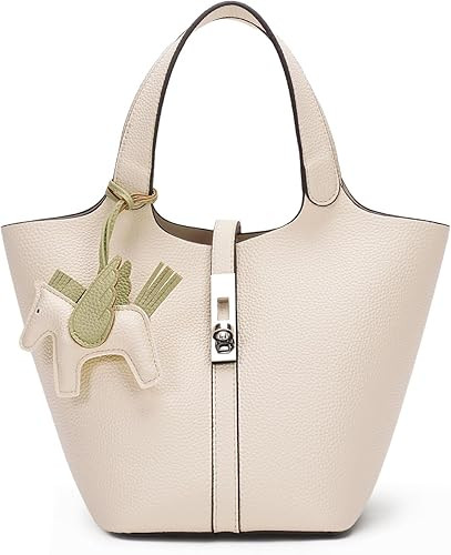 Tote Bag for Women Vegan Leather Bucket Purse for Women Top Handle Handbag Shoulder Bag with Deta... | Amazon (US)