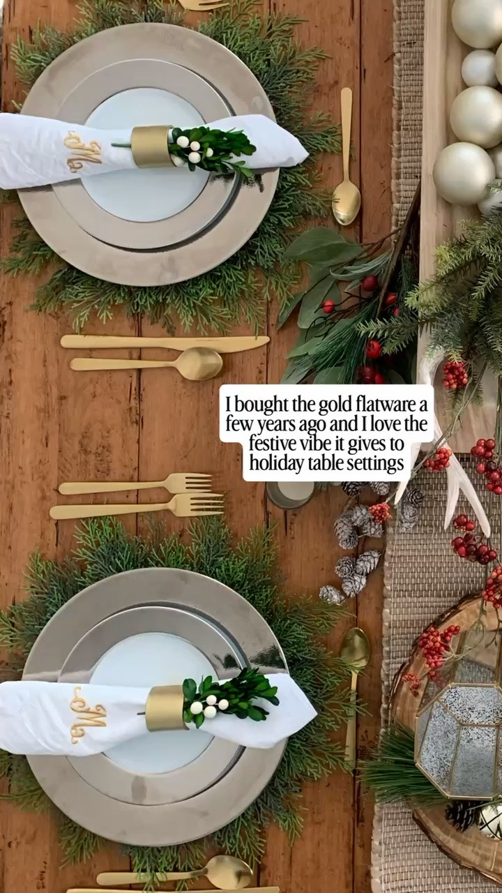 The gold flatware at Target is so good!  It’s a great update to your holiday or Thanksgiving table.  

#Flatware #dining ￼

#LTKSeasonal #LTKHome