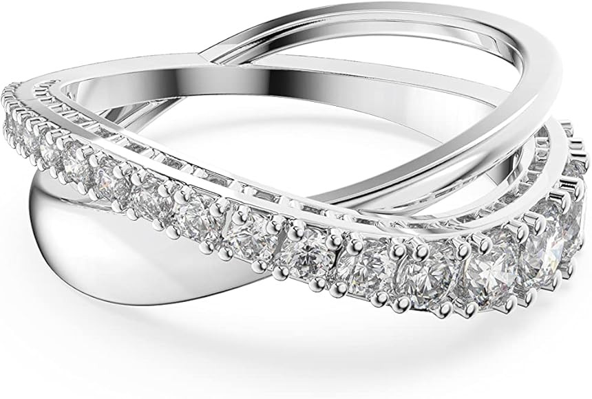 SWAROVSKI Twist Crystal Ring Jewelry Collection, Rhodium Tone Finish | Amazon (US)