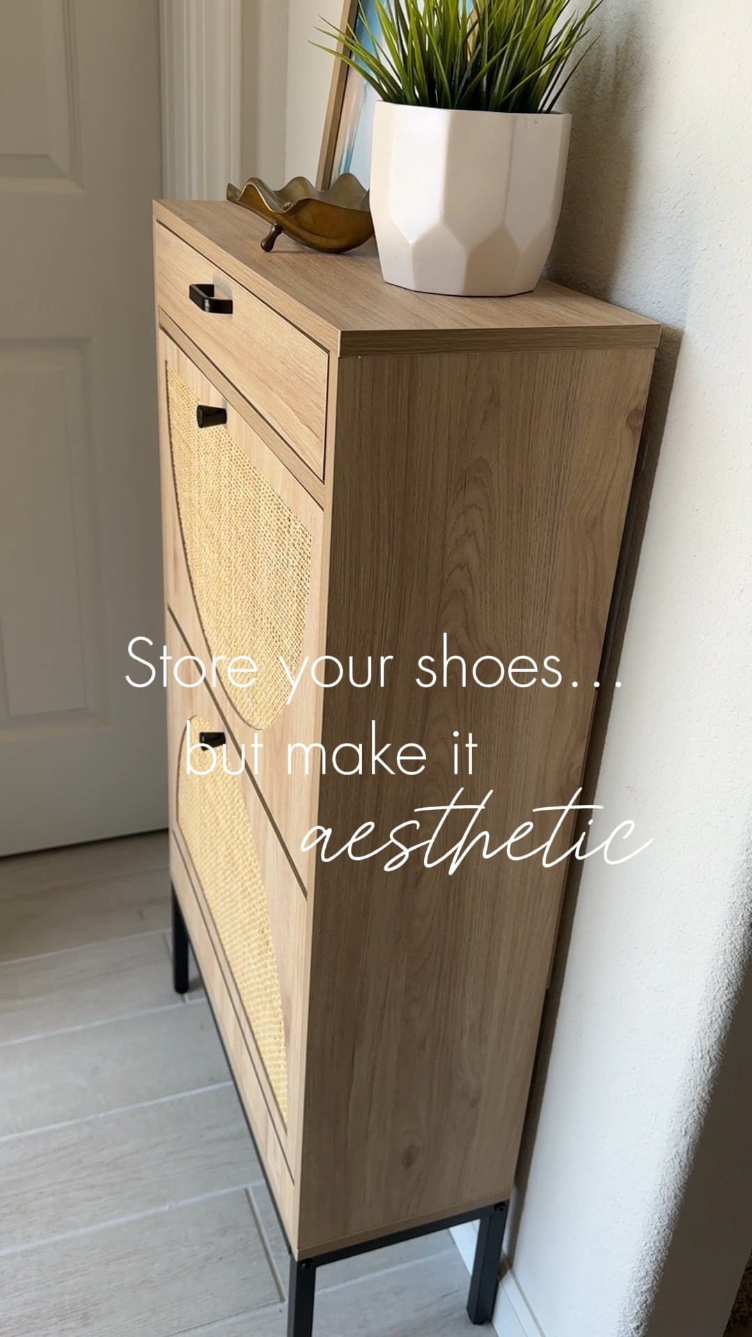 An aesthetic way to hide your shoes at your entryway!

#LTKHome