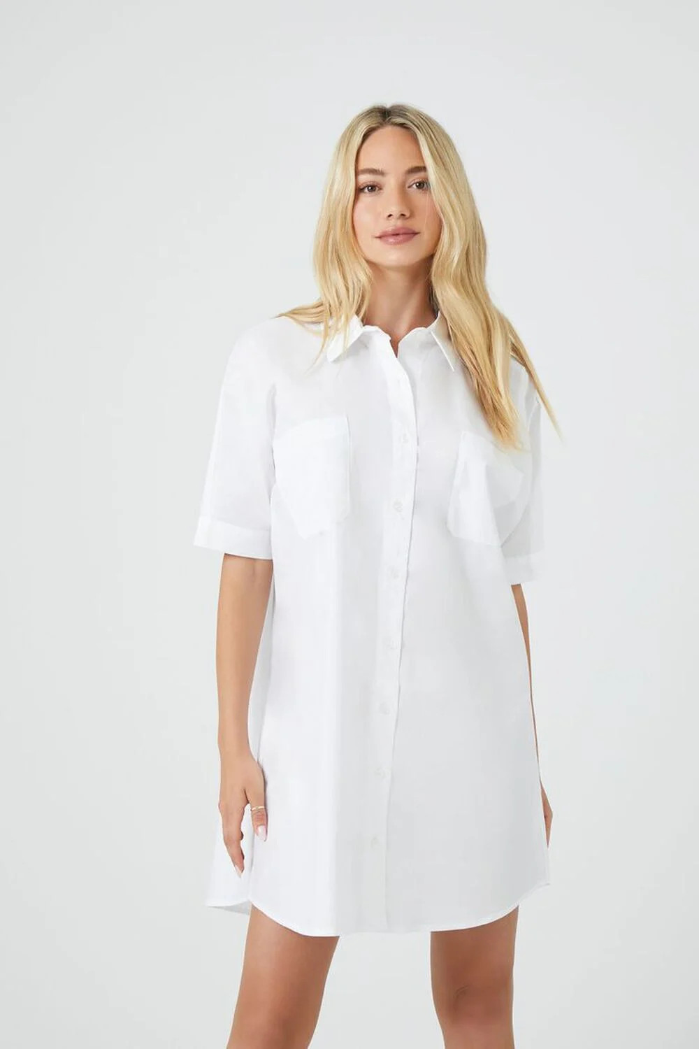 Poplin Mini Shirt Dress | Forever 21 (US)