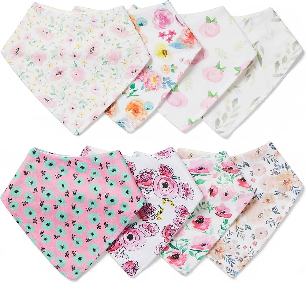 TotAha SuperSoft Baby Bandana Drooling Bibs, Organic Bamboo & Cotton, Absorbent, Soak-proof with Wat | Amazon (US)
