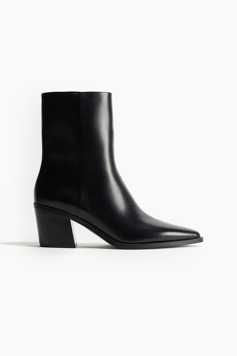 H & M - Pointed ankle boots - Black | H&M (UK, MY, IN, SG, PH, TW, HK)