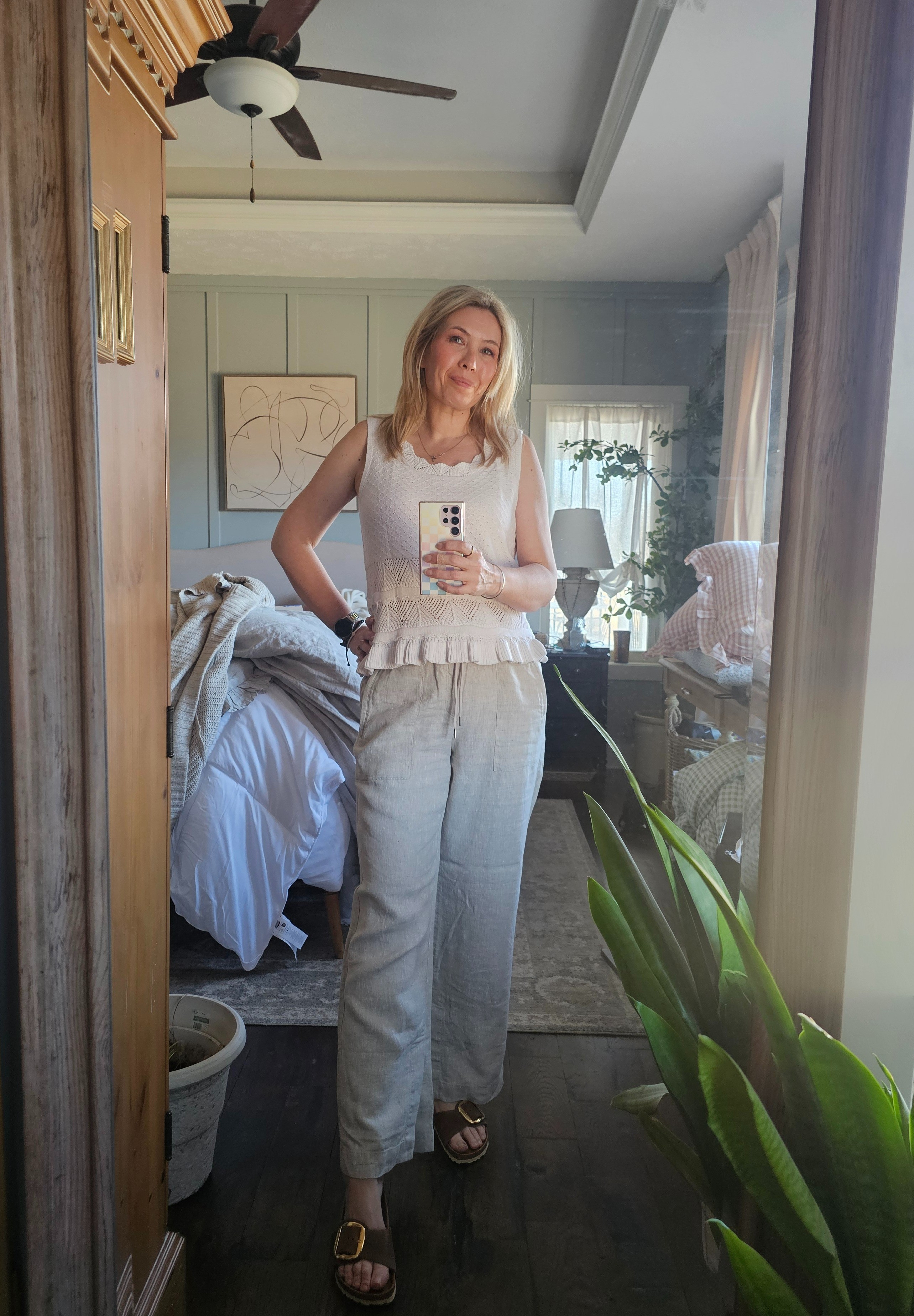 Linen pants for the win, paired with a cute crochet top

#LTKootd #LTKSeasonal #LTKOver40