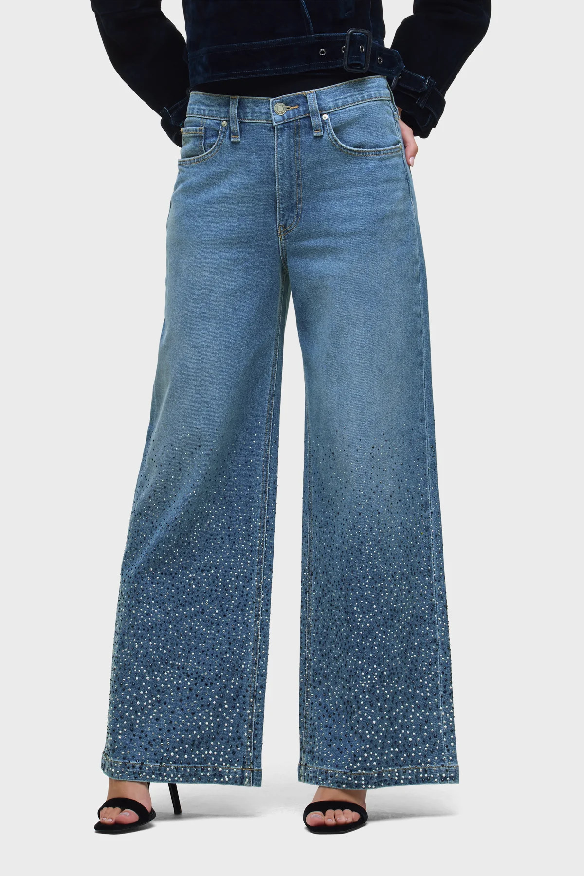 Jodie Loose Wide Leg W/ Stud Detailing | Hudson Jeans