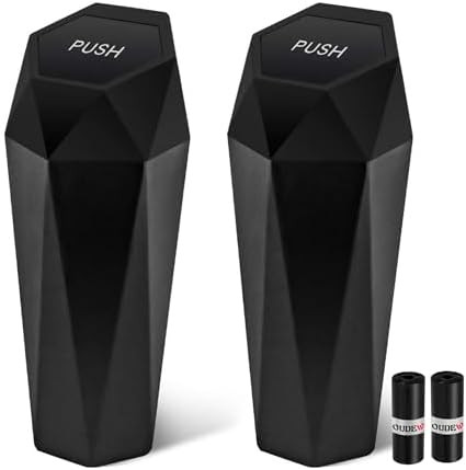 Car Trash Can with Lid - 2-Pack, Interior Accessories for Vehicles, Leakproof Garbage Can with 30... | Amazon (US)