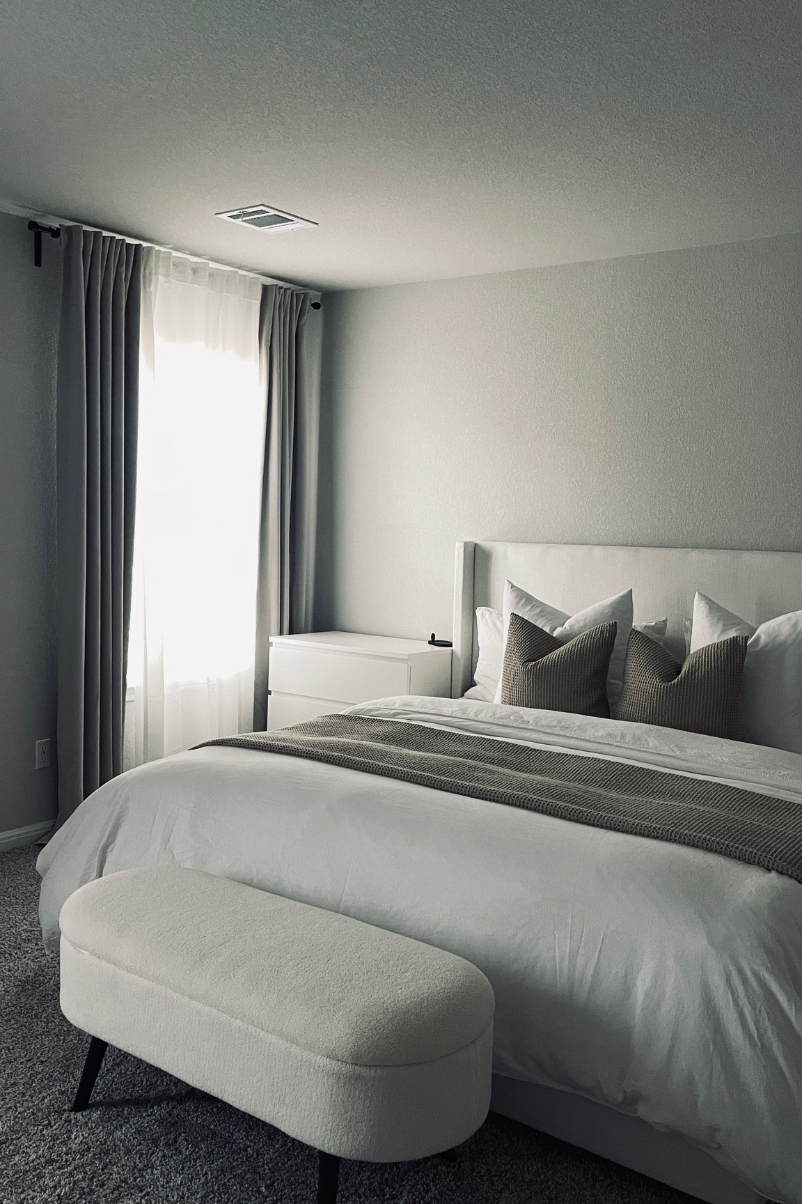 I wanted to buy a bed that looked like these. Linked below as similar ones. But I bought this one under $200 and then changed the upholstery by myself and save money