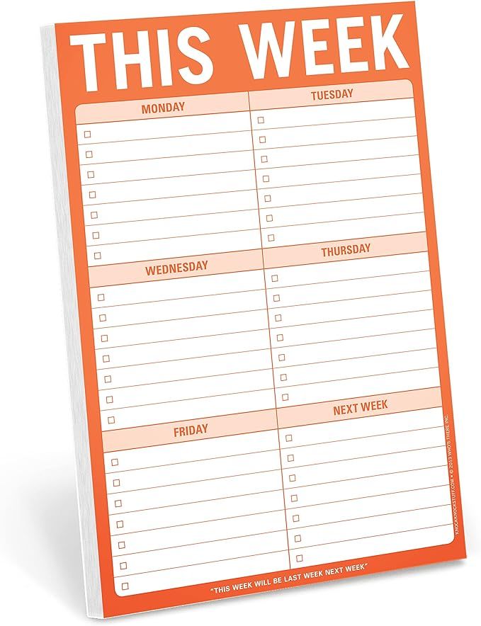 Knock Knock This Week Pad, To Do List Notepad, 6 x 9-inches | Amazon (US)