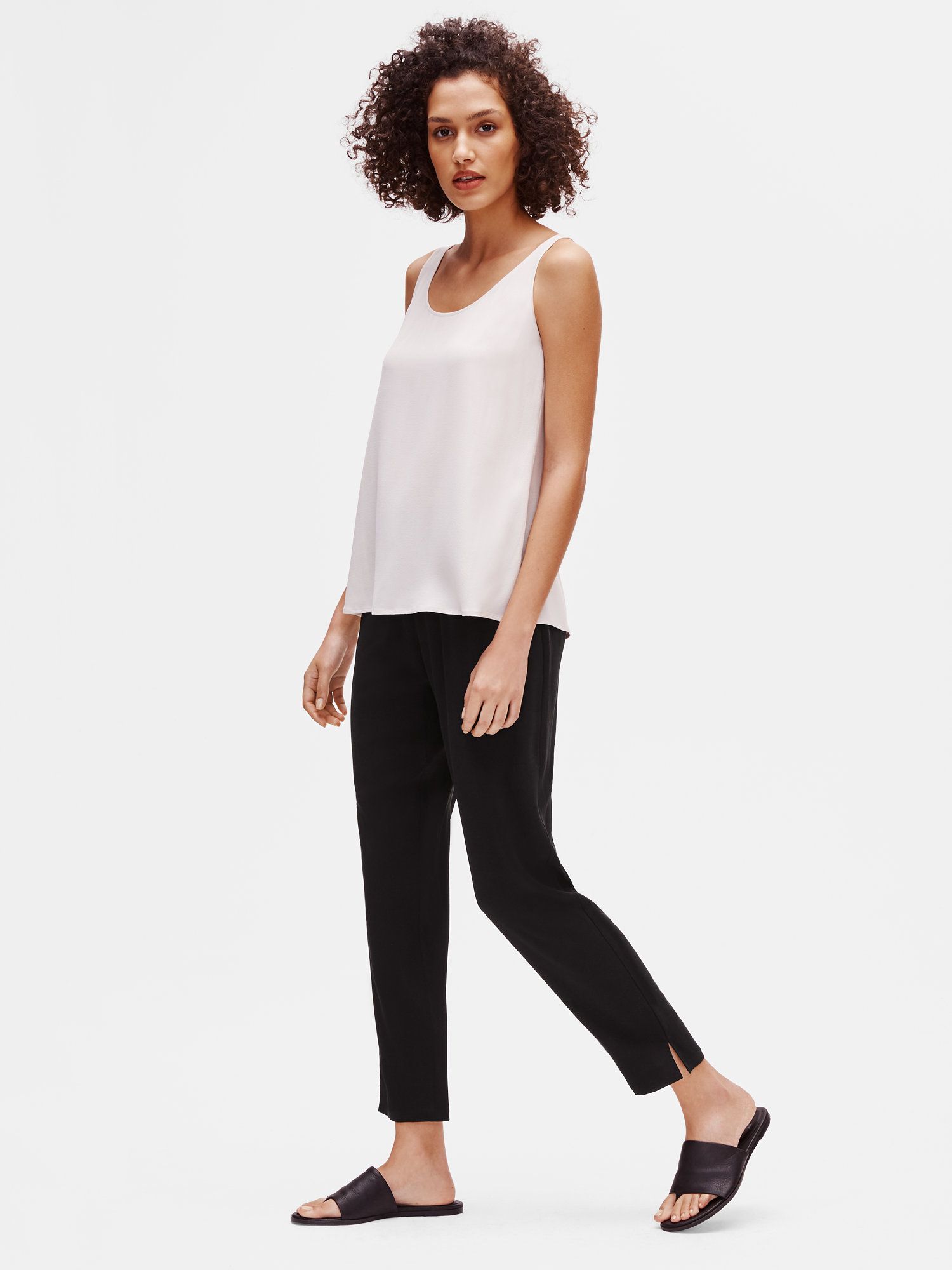 System Silk Georgette Slouchy Pant | Eileen Fisher