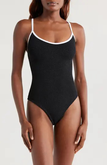 Pamela Contrast Binding One-Piece Swimsuit | Nordstrom