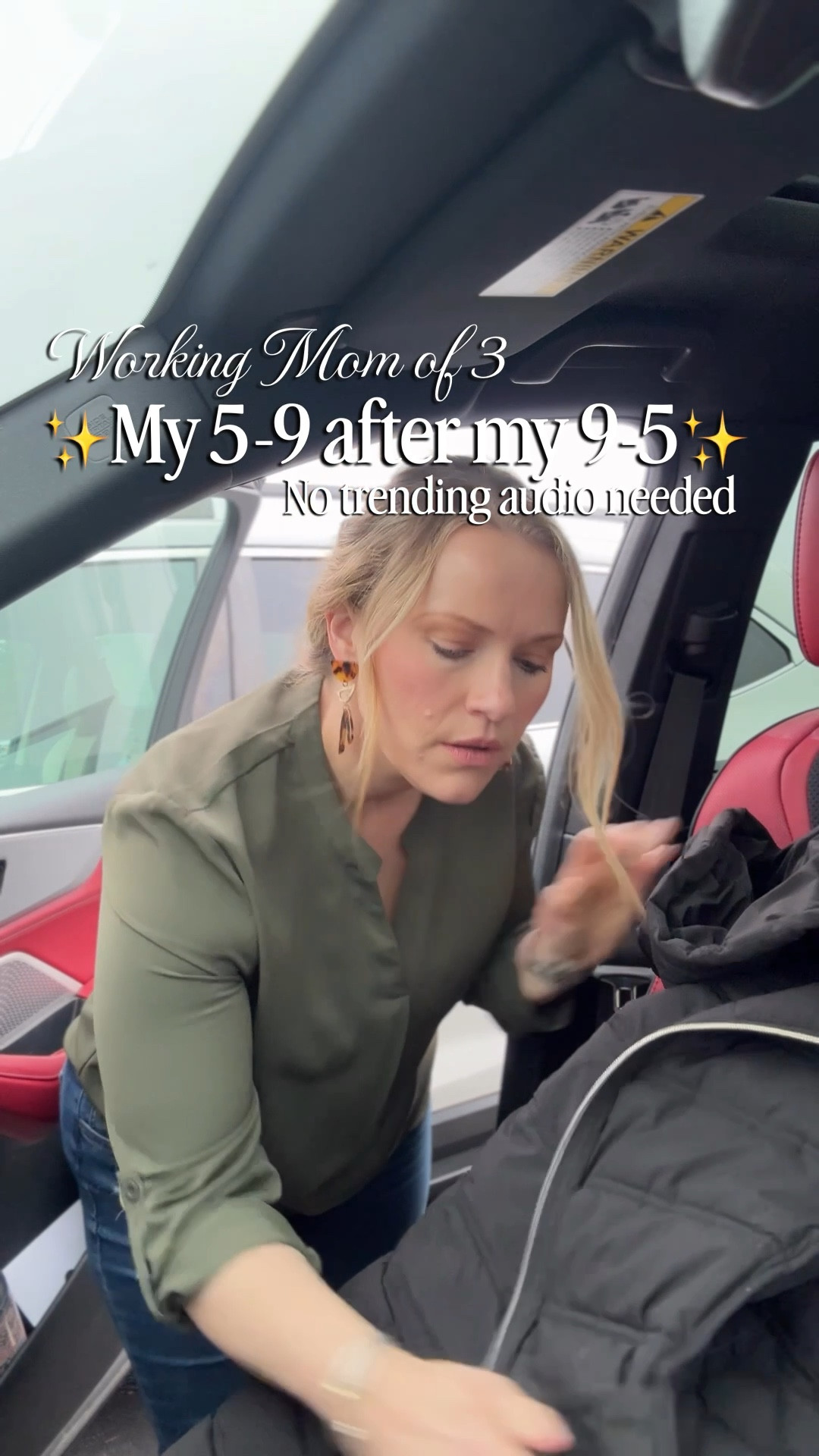 Working mom life after the 9 to 5. ✨
This is my 5 to 9 after my 9 to 5 routine as a full time working mom of three.

No trending audio. No aesthetic evening routine. Just real life after work.

Kids
Tae Kwon Do
Junior League Marketing Meeting
Bath night (hubby on duty while I’m on my call)
Film UGC 
Trying to squeeze in a little time with my hubby to watch Night Agent (so good btw)

If you’re a working mom balancing a full time job, kids, fitness, and home life, this season of life is a lot… but we’re doing it anyway.

#LTKmomlife #LTKdayinmylife #LTKvlog