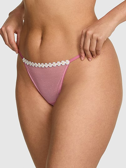 Lace V-String Panty, Pink, S - Women's Panties - PINK | Victoria's Secret (US / CA )