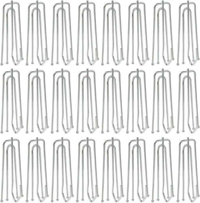 Stainless Steel Curtain Pleater Tape Hooks Stainless Curtain Pleat Hook, 4 Prongs Pinch Pleat Hoo... | Amazon (US)