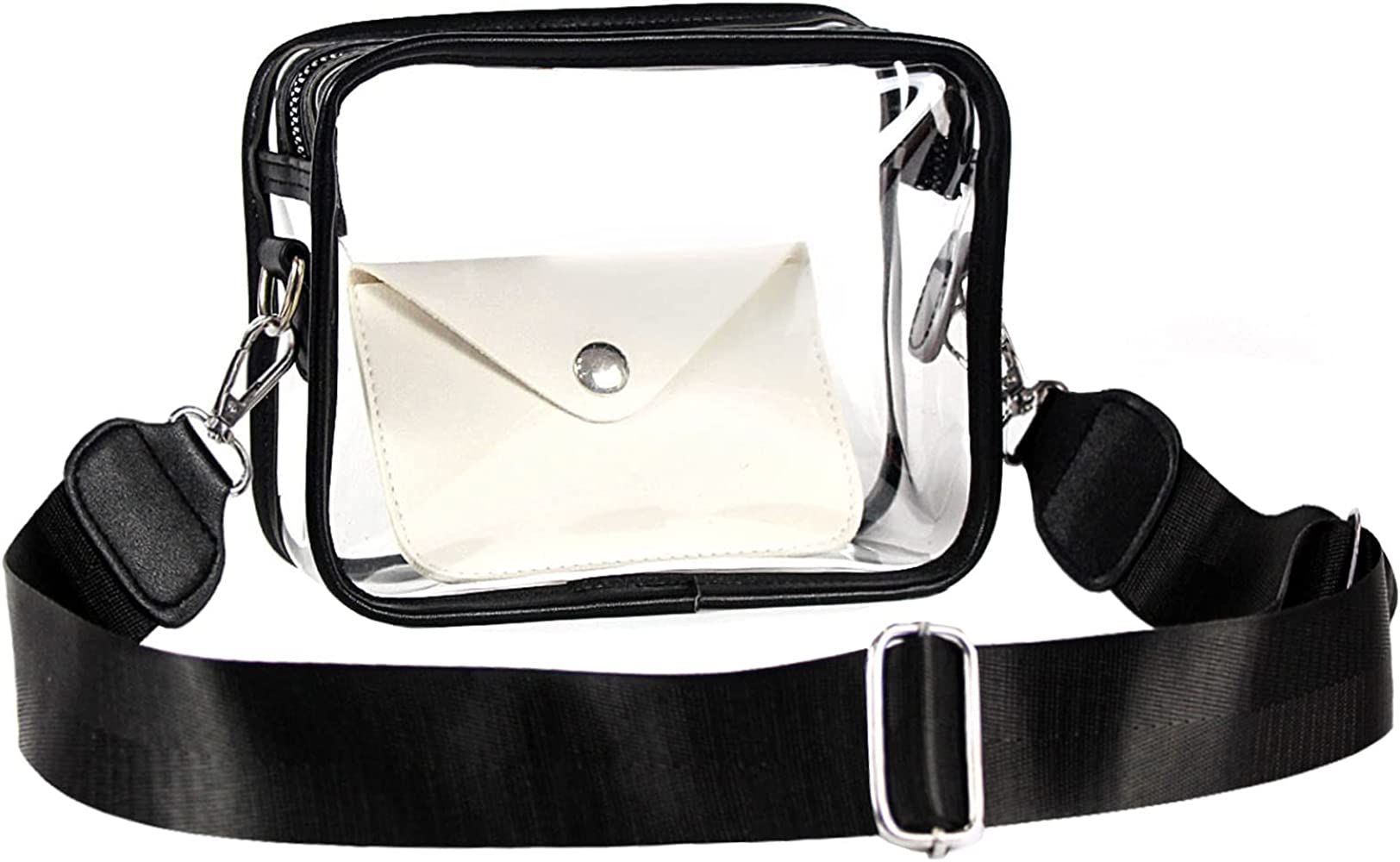 Amazon.com: Armiwiin Clear Purse Crossbody Stadium Approved for Women with Small Card Wallet, Cle... | Amazon (US)