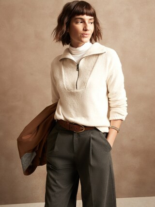 Marled Half-Zip SweaterExtra Discount on Clearance. Final Sale. No Returns.Product Selections$89.... | Banana Republic Factory