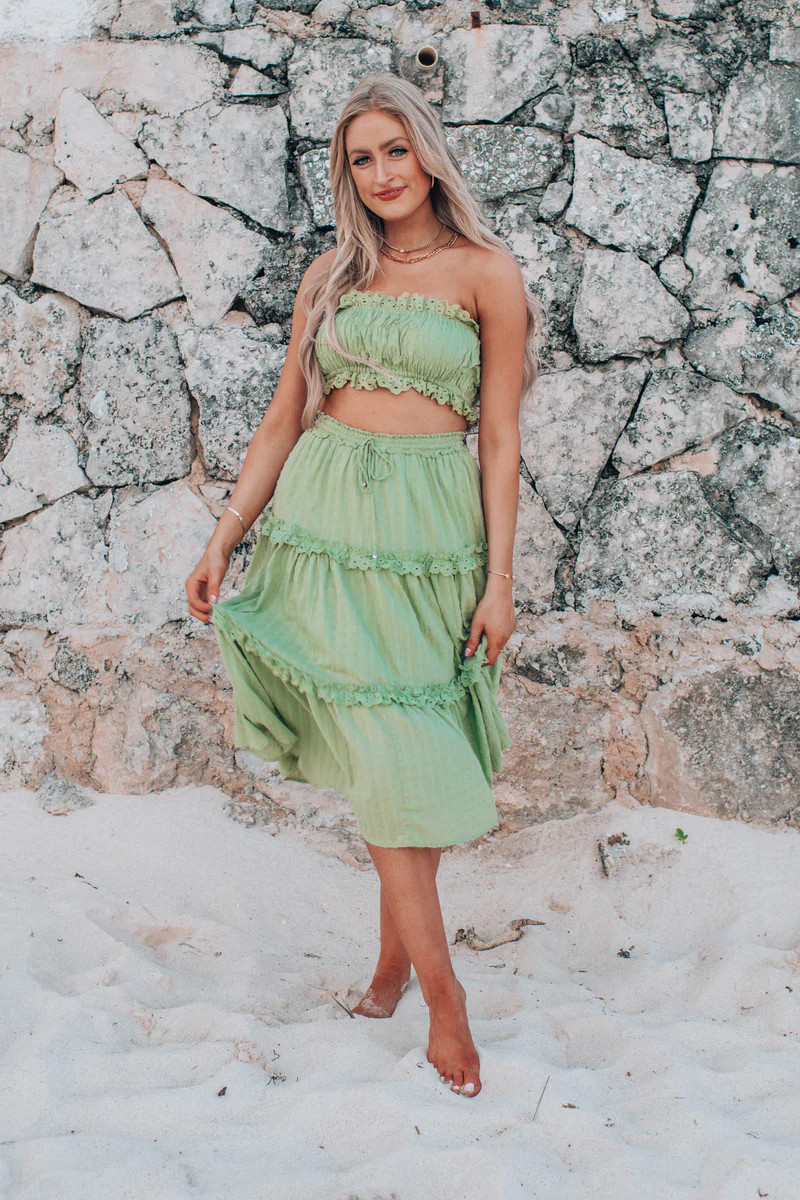 You Had Me At Hola Tube Top And Skirt Set | Apricot Lane Boutique