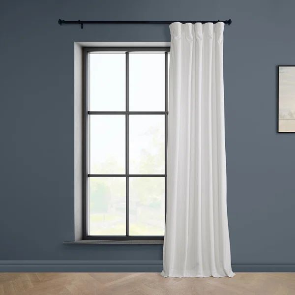 Heritage Plush Velvet Curtains for Bedroom - Room Darkening Curtains for Living Room Window Singl... | Wayfair North America