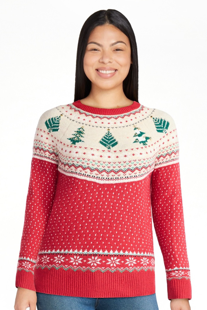 Holiday Time Women's & Women's Plus Pretty Christmas Sweater, Sizes XXS-4X | Walmart (US)