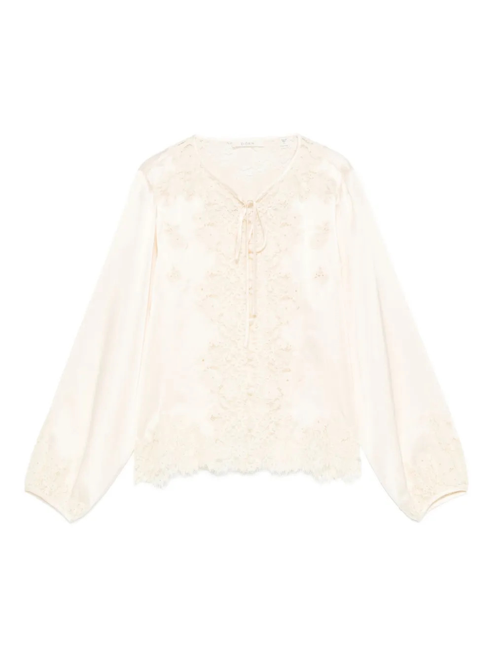 DÔEN Lucine lace blouse - Neutrals | Farfetch Global