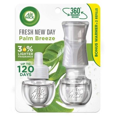 Air Wick Scented Oil Fresh New Day Air Freshener - Palm Breeze - 1.34oz/3ct | Target