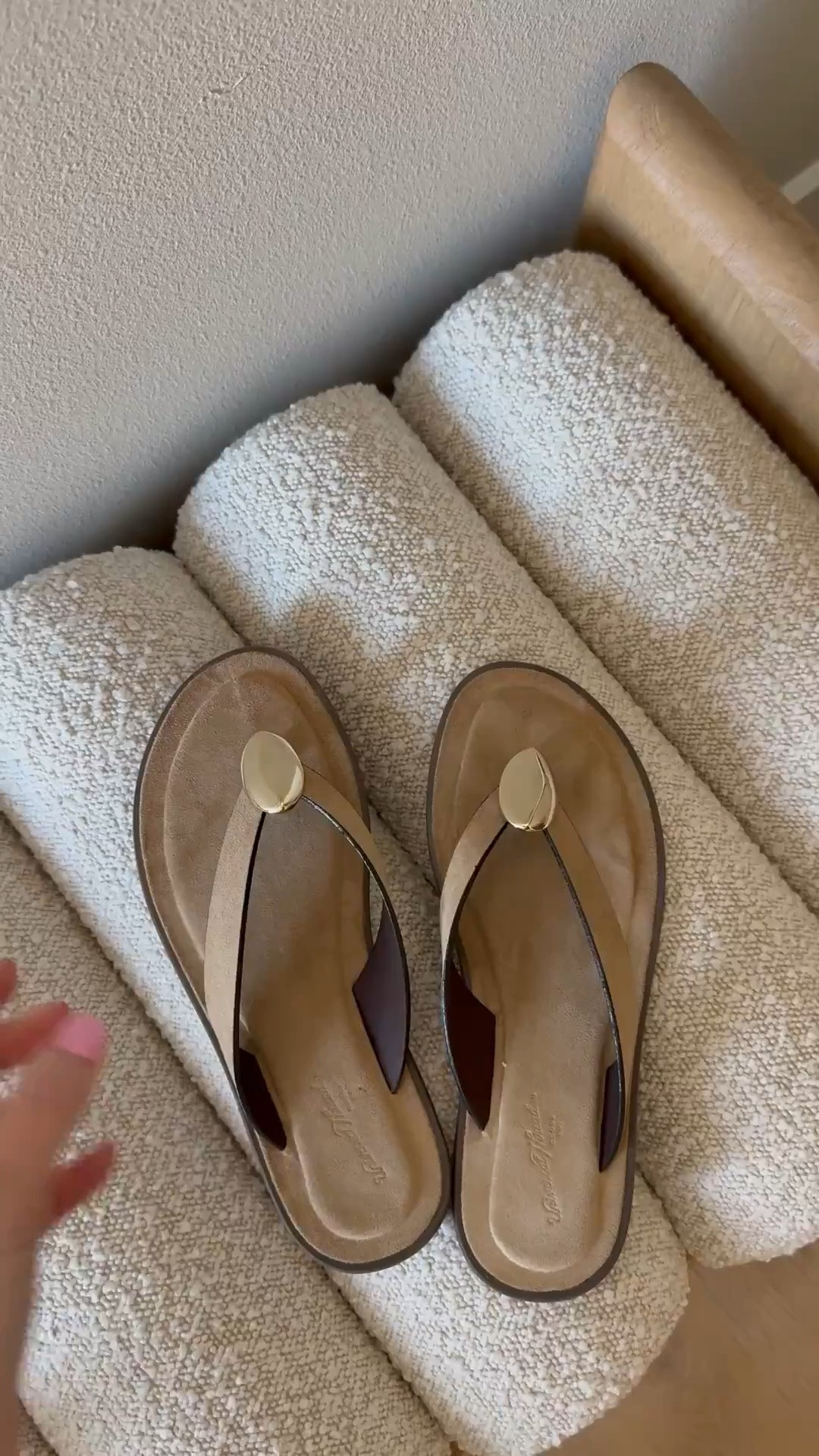I wanted a similar pair of designer sandals last summer but they were $$. These are $25!!! The reviews aren’t great as people say they are uncomfy, so I was nervous, but love the style so ordered to try. After wearing them today, I feel like it’s because the leather between the toes is so stiff that it needs to be broken in a bit. After some time in them around the house today, they definitely softened and became more comfortable, but something to note!

Look for less, target find, sandals, summer style, target style, shoe crush 

#LTKSeasonal #LTKTravel #LTKdayinmylife
