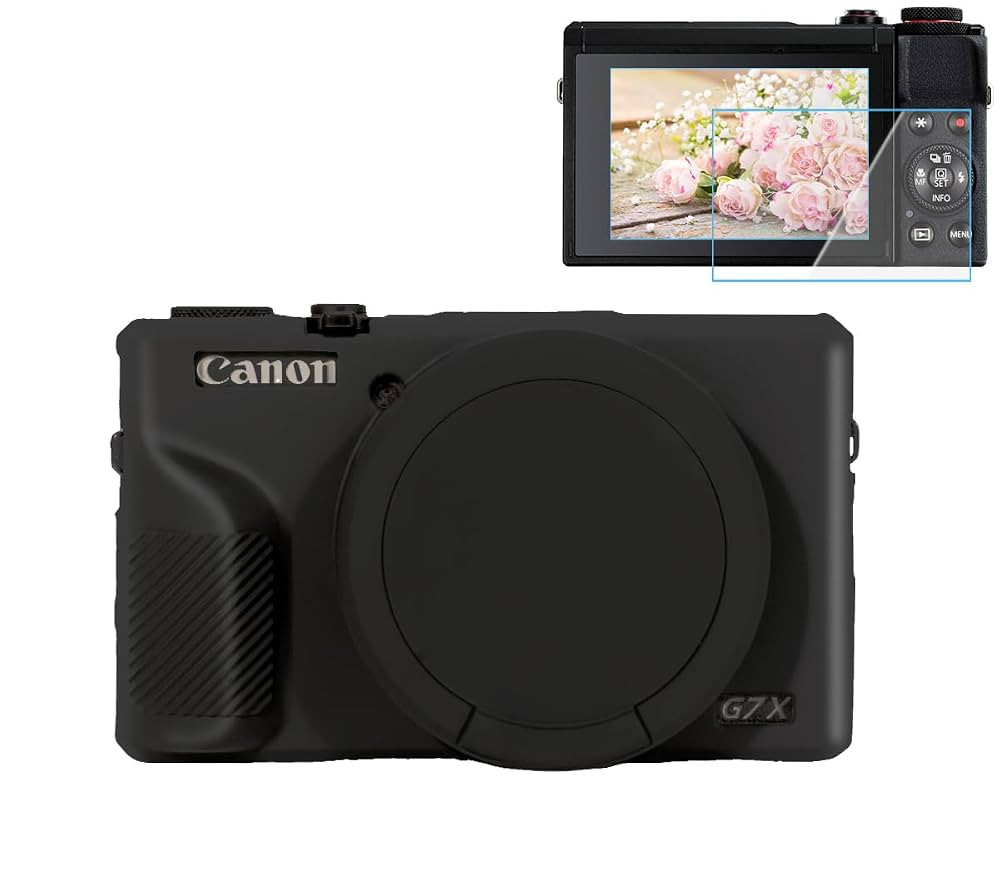 Pocoukate Case for Canon G7X Mark III Camera, Soft Silicone Protective Cover Skin with Removable ... | Amazon (US)