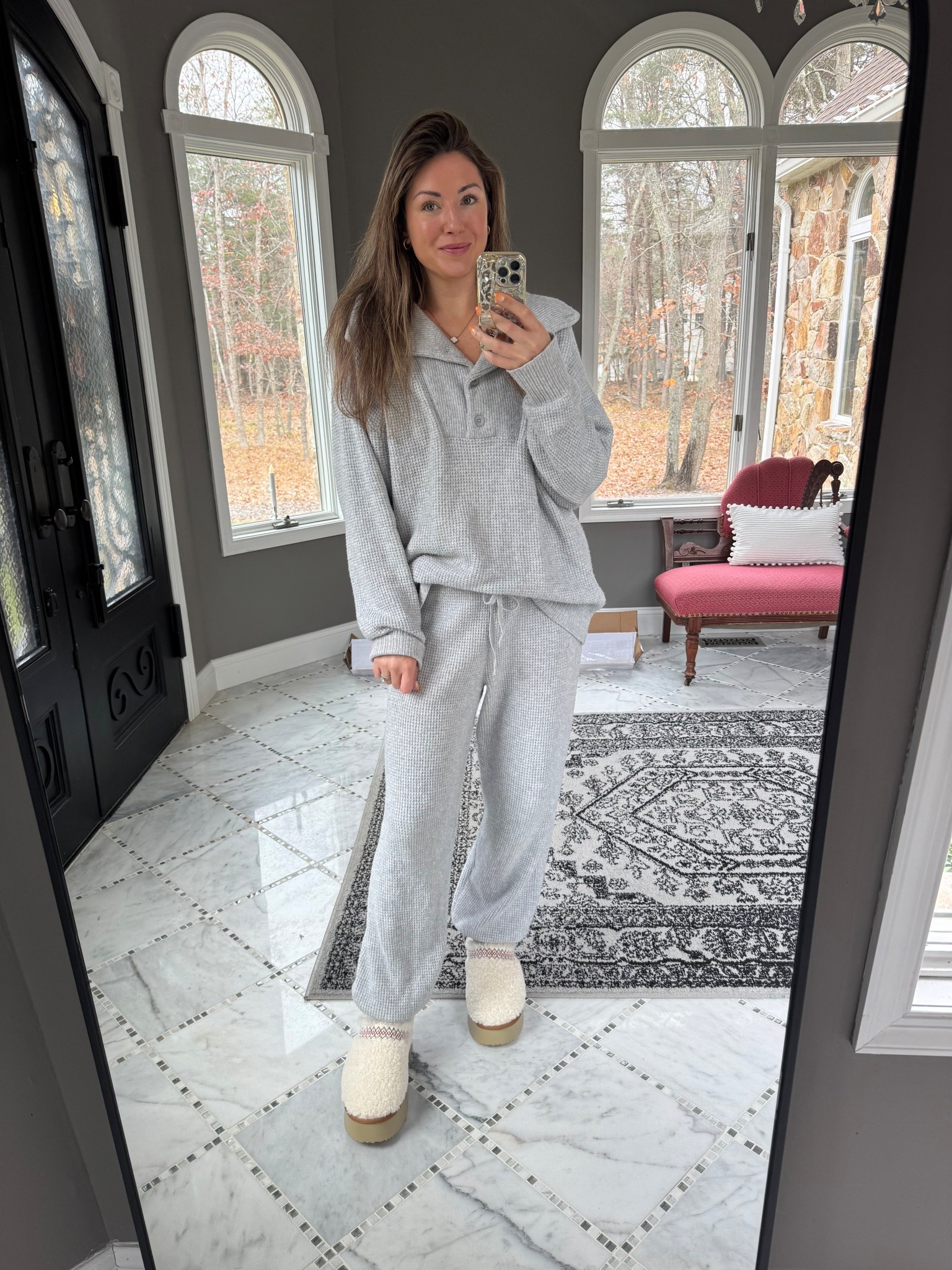 One of my favorite comfy sets today 🫶🏼

Ootd, outfit of the day, casual outfit, mom outfit, matching set woman, casual mom ootd, platform slippers, matching set, comfy matching set, long sleeve matching set, neutral outfit, comfy outfit, gift ideas for her, gifts for her, gifts for wife, Ugg look a like slippers, Ugg platform slippers  



#LTKGiftGuide #LTKootd #LTKmomlife