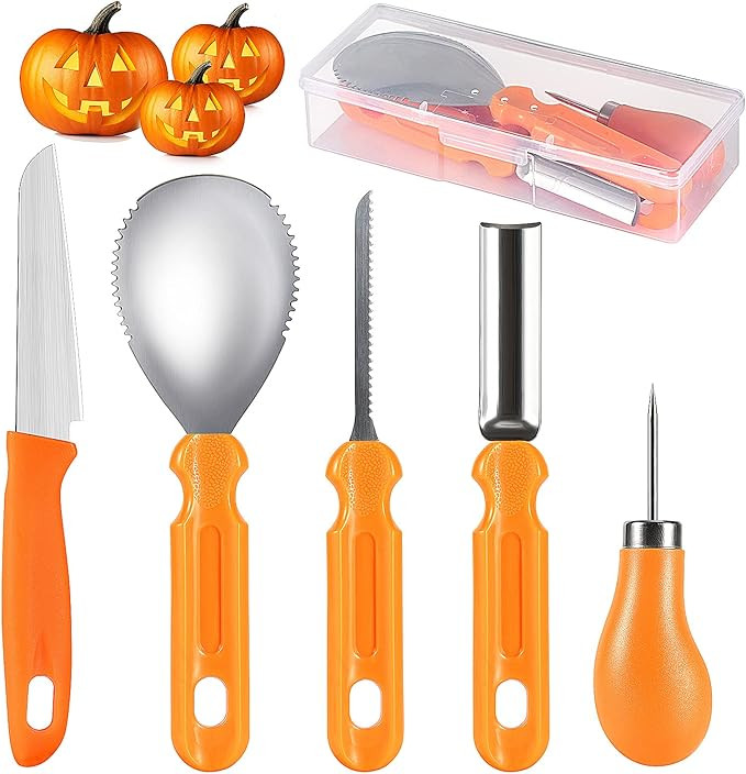 kuaima Pumpkin Carving Tools Set Halloween Pumpkin Carving kit Carving Knife Professional Stainle... | Amazon (US)