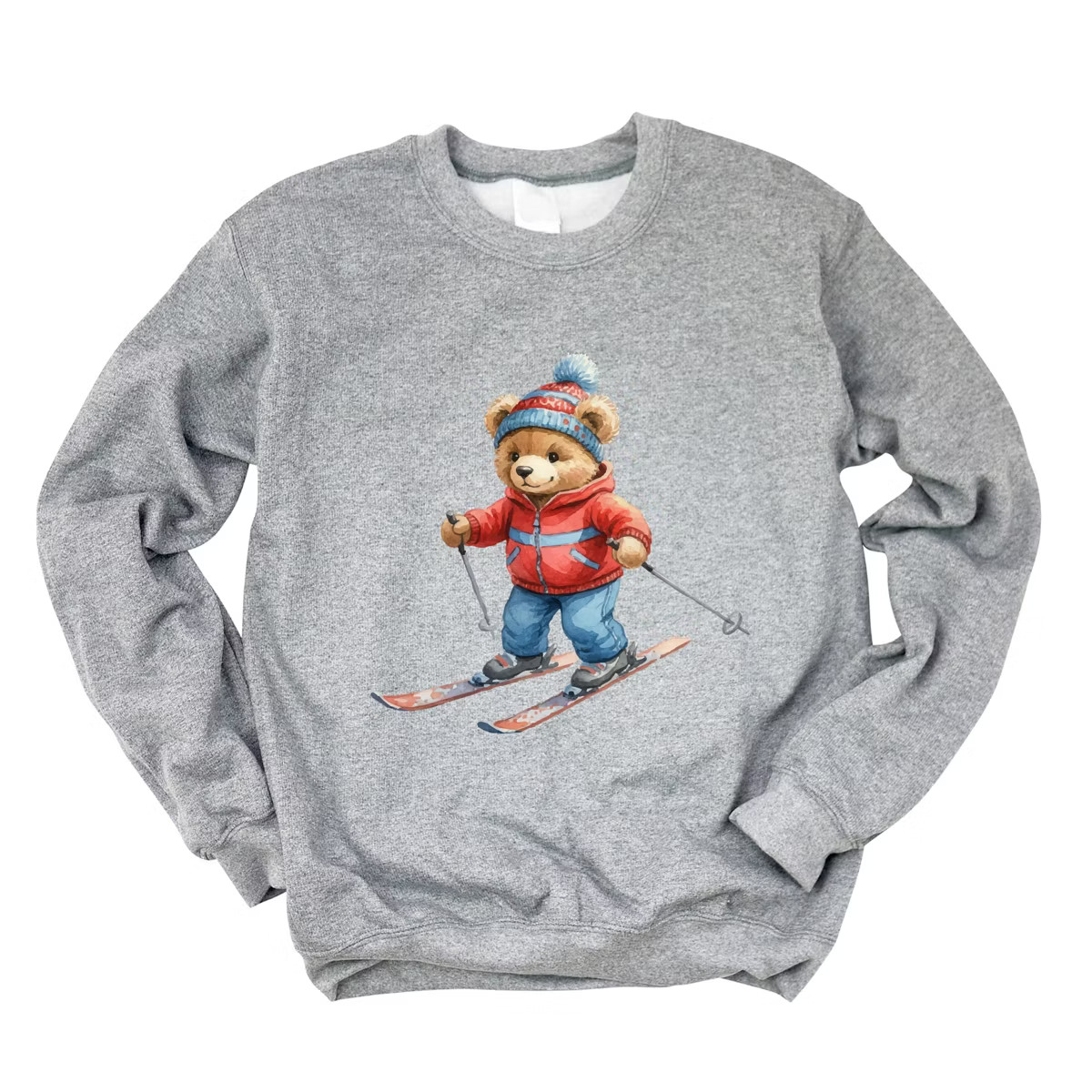 Skiing Bear Watercolor - Women's Graphic Sweatshirt | Target