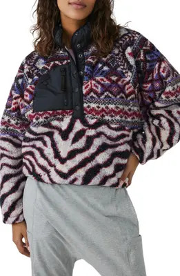 FP Movement by Free People Rocky Ridge Fleece Pullover in Ocean Tie Dye Combo at Nordstrom Rack, Size Large | Nordstrom Rack