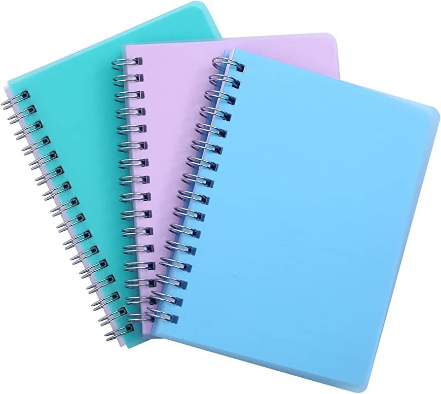 Irmanas Spiral Notebook, 3 Pack Small Notebooks 4.3''x 5.7'',Mini Ruled Lined Journal, 480 Pages,... | Amazon (US)