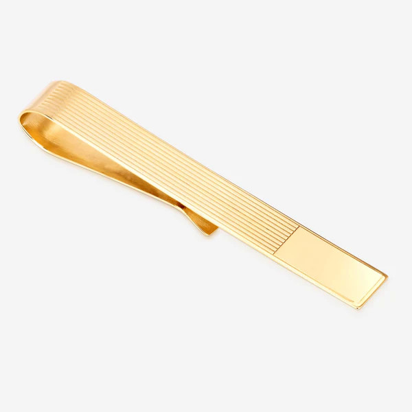 Grooved Monogram Tie Bar | Ring Concierge