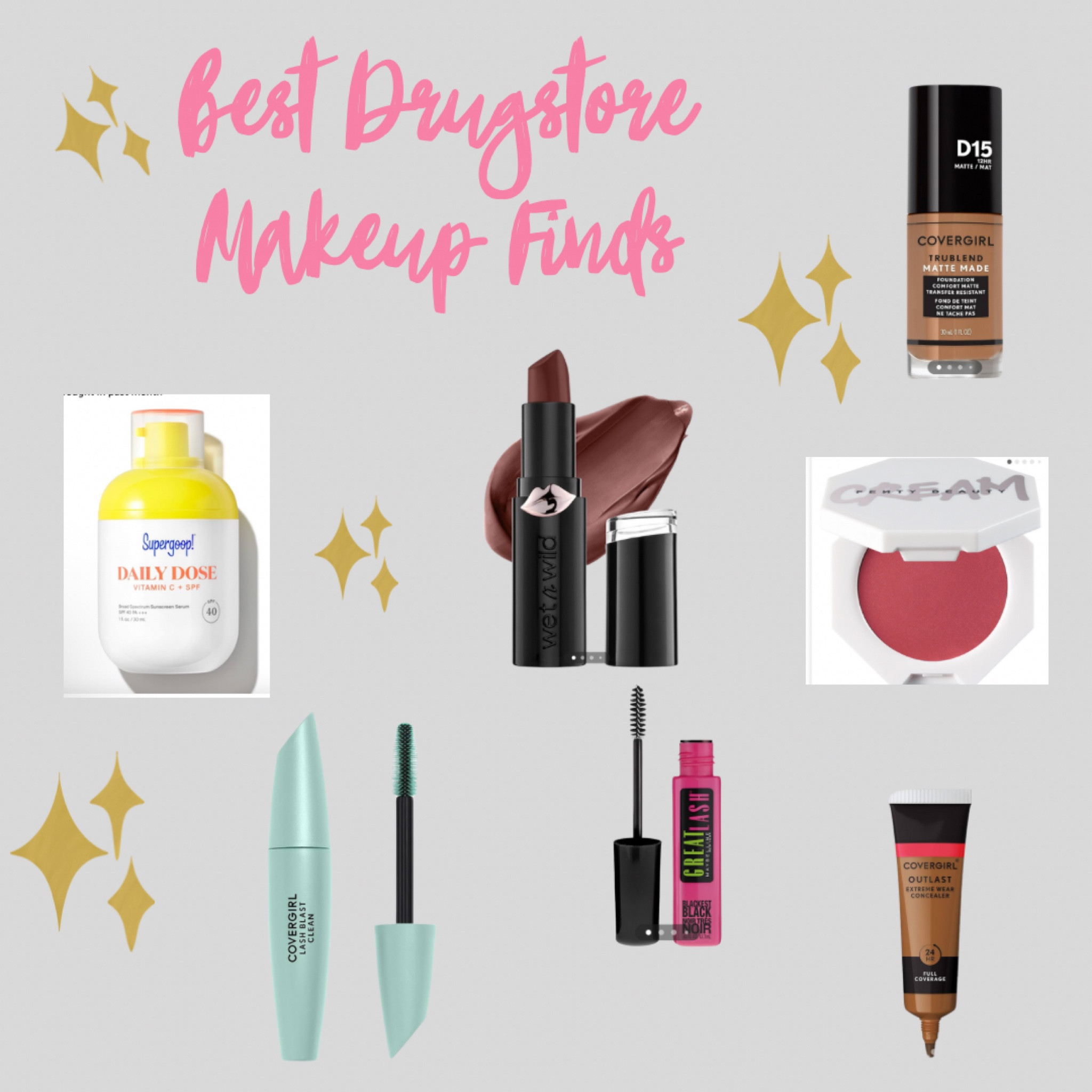 These are my favorite drugstore, make up finds with the exception of the Fenty blush, and the SuperGoop suncreen. Those items are great, but they’re a little pricey. I highly recommend them. 

#LTKFindsUnder100 #LTKBeauty #LTKSummerSales