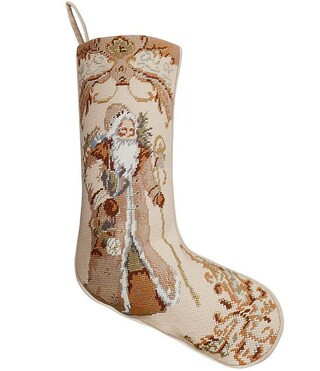 Peking Handicraft Santa Needlepoint Embroidered Holiday Stocking | Dillard's | Dillard's