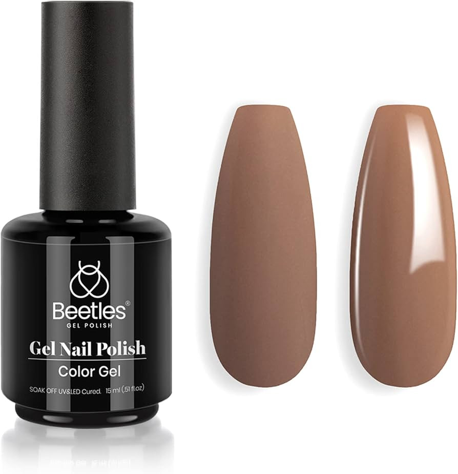 Beetles Gel Nail Polish, 1Pcs 15ml Beyonce Caramel Brown Color Soak Off Gel Polish Nail Art Manic... | Amazon (US)