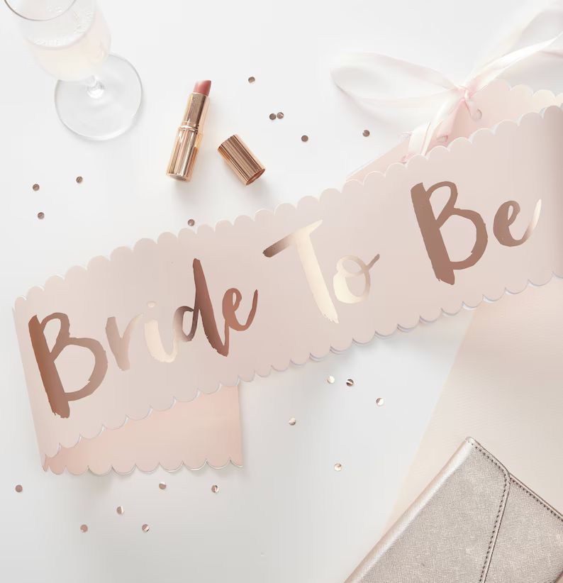 Rose Gold Bride to Be Sash Bachelorette Sashes Hen Party | Etsy | Etsy (US)