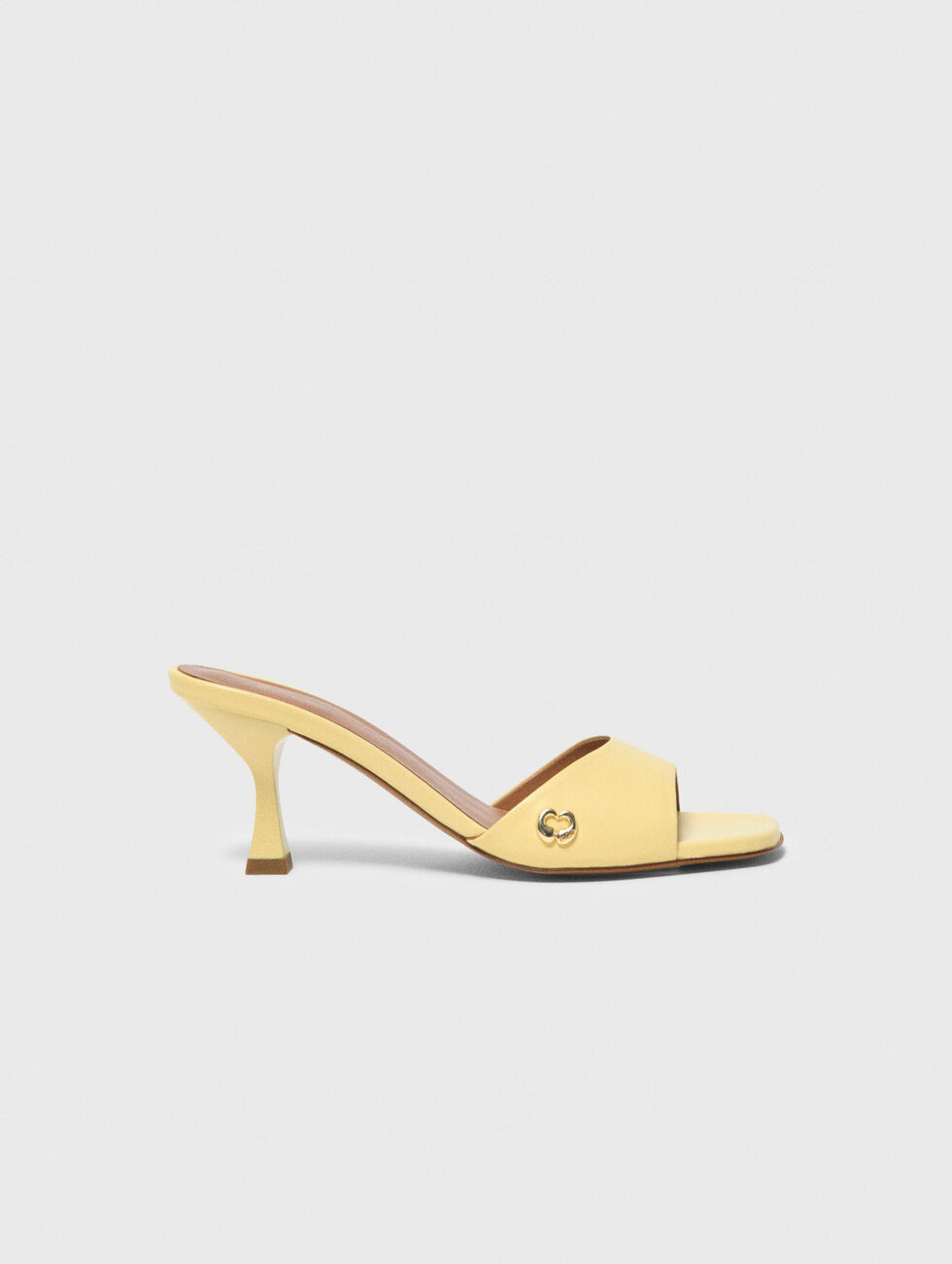Leather mules Yellow / Orange for Women | Maje | Maje EU