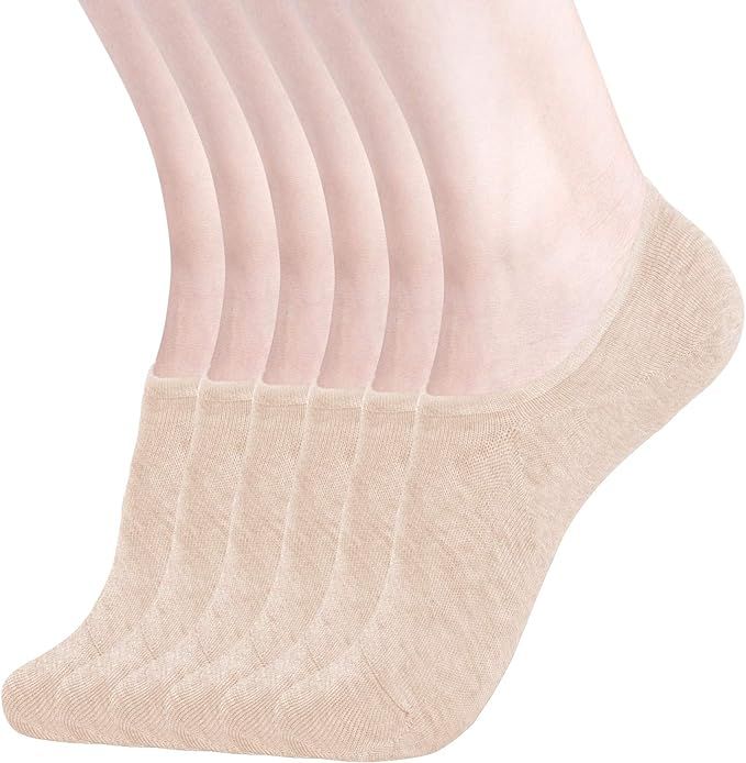 DIBAOLONG Womens No Show Socks Non Slip Flat Boat Line Low Cut Socks ( 3-6 Packs ) | Amazon (US)