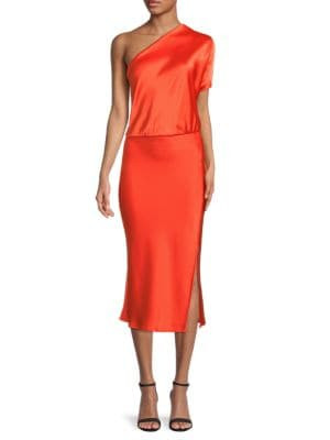 Satin One-Shoulder Dress | Saks Fifth Avenue OFF 5TH