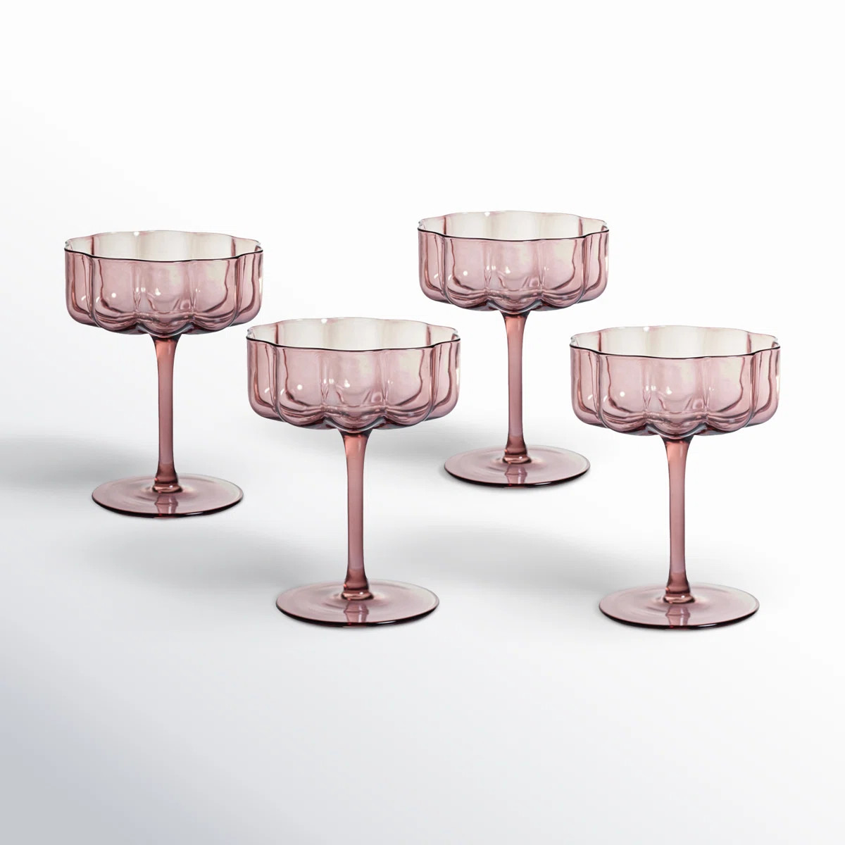 Reinhard 4-Piece Set Handblown Coupe Glasses | Wayfair North America