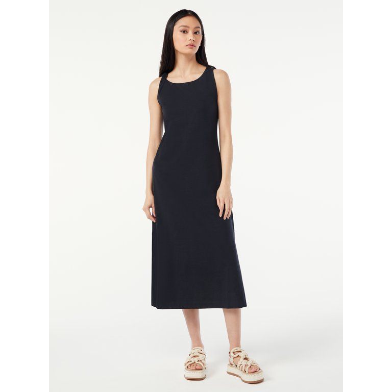 Free Assembly Women's Tank Maxi Dress with Shoulder Twist | Walmart (US)