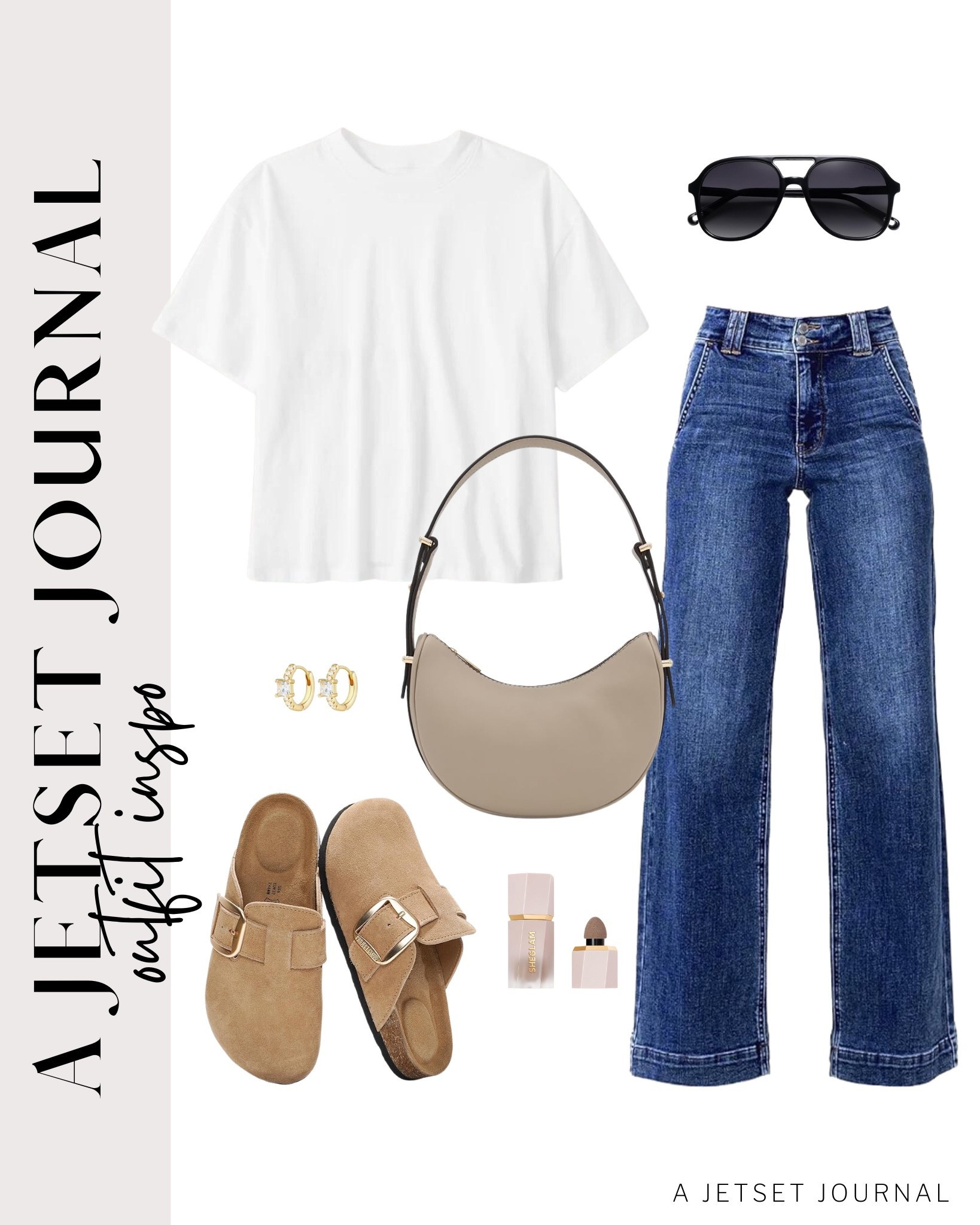 Here's a basic t shirt you can pair with wide leg jeans and a cute bag for an everyday look!
crossbody bag, two piece outfit, gold earrings, amazon fashion, fall style, trendy look, viral fashion, fall outfit, gold earrings, affordable style, amazon favorite, top picks, best seller, airport outfit

#LTKSeasonal #LTKStyleTip #LTKU