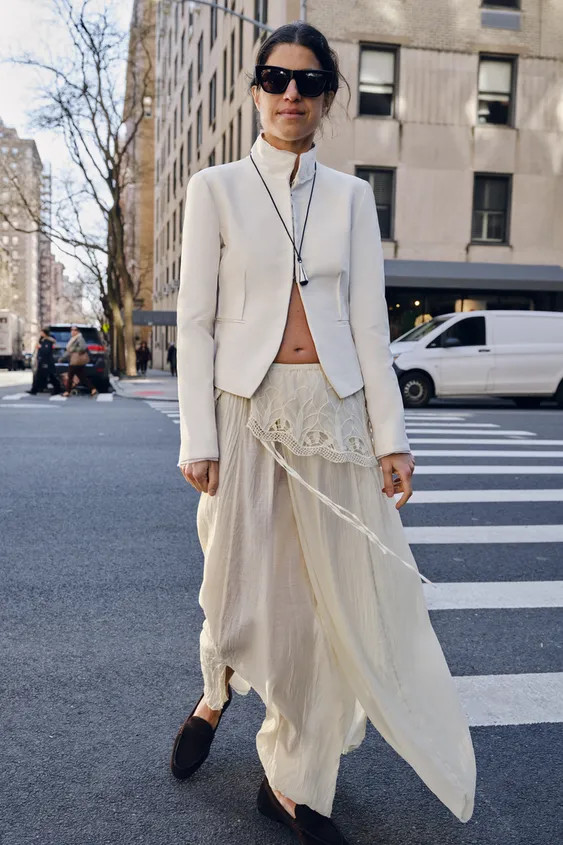 ZW COLLECTION EMBROIDERED WAISTBAND MIDI SKIRT | Zara UK