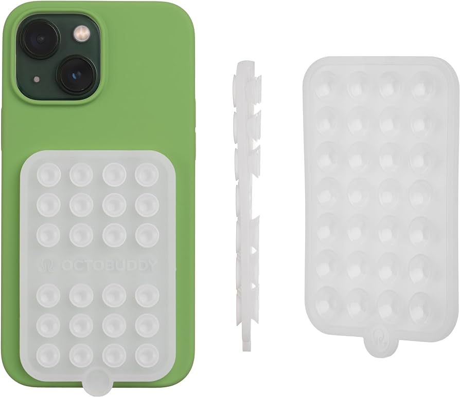 OCTOBUDDY Double || Silicone Suction Phone Case Adhesive Mount | (Double - Transparent) | Amazon (US)