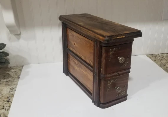 One Vintage Stack of Two Drawers Sewing Machine Drawers - Etsy | Etsy (US)