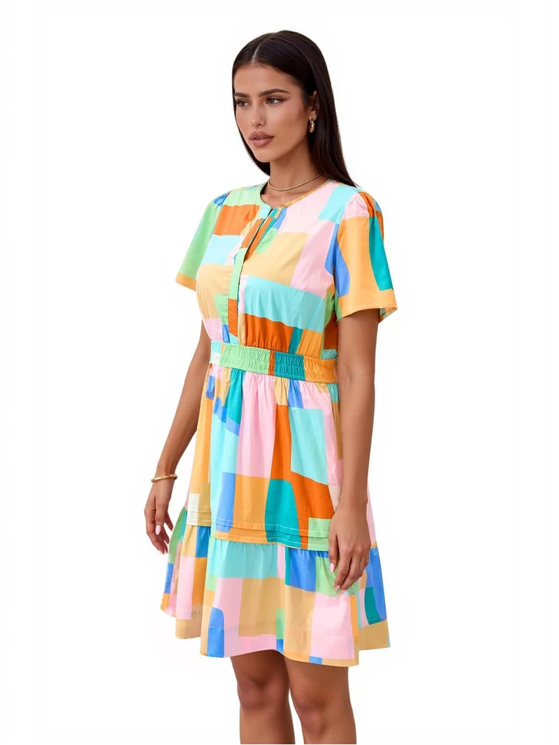 PRETTYGARDEN Women's V-Neck Mini Dress, Sizes S-XXL | Walmart (US)