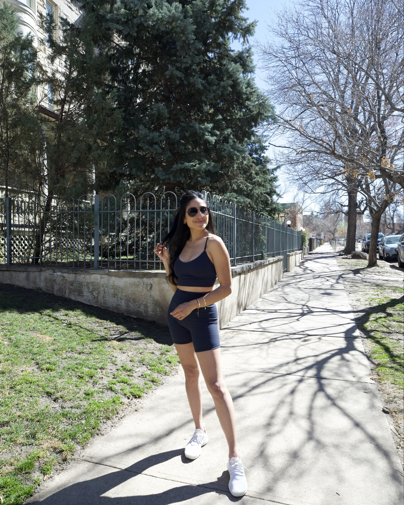 Second workout set from P’Tula for high intensity workouts! Side up one or two sizes. I normally wear an XS, sized up to S and could have even done a Med and been good! Super stretchy and high  quality! 🦋 

Wearing the 6” length shorts, but also comes in 4”! 

#ad

#LTKfitness #LTKfindsunder100 #LTKActive